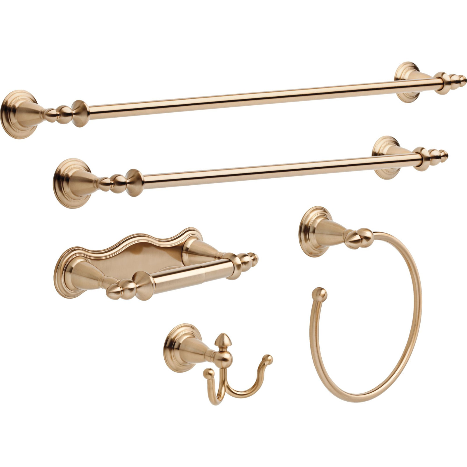Victorian Wall-Mounted Robe Hook, Brilliance Champagne Bronze