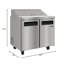 Table de préparation pour salade et sandwich réfrigérée commerciale 36 po 2 portes, capacité de 10 casseroles et 11 pieds cubes de rangement