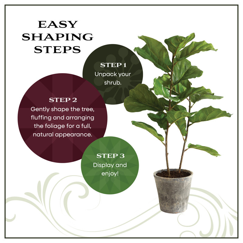 Faux Fiddle Leaf Fig Plant in Pot