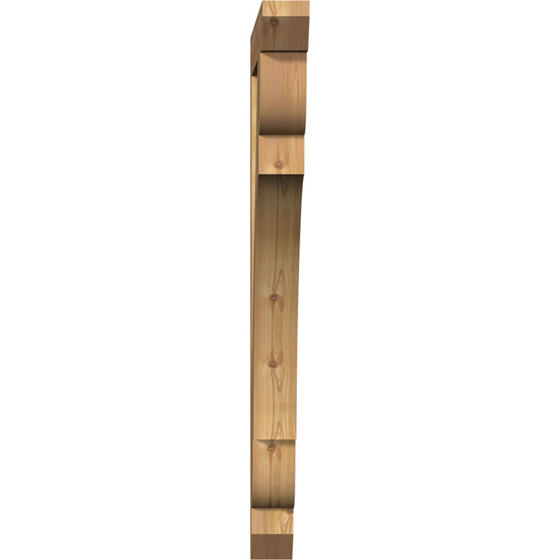 Support en bois / corbeau, Cèdre rouge de l'Ouest (lisse), 44"H x 3.5"W x 32"D