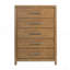 Commode de rangement 5 tiroirs brun clair