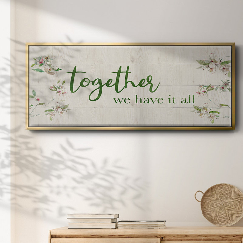 Together- Framed Canvas, 20" H x 50" W