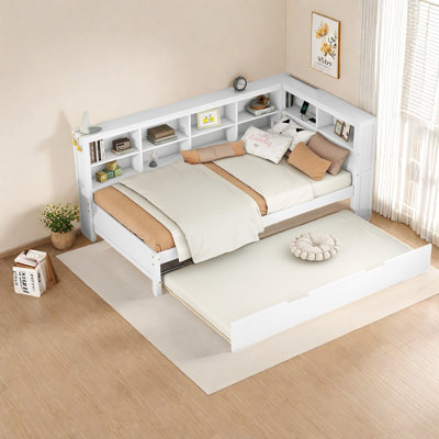 Modern Wood Twin Size Daybed With Storage And Usb Charging