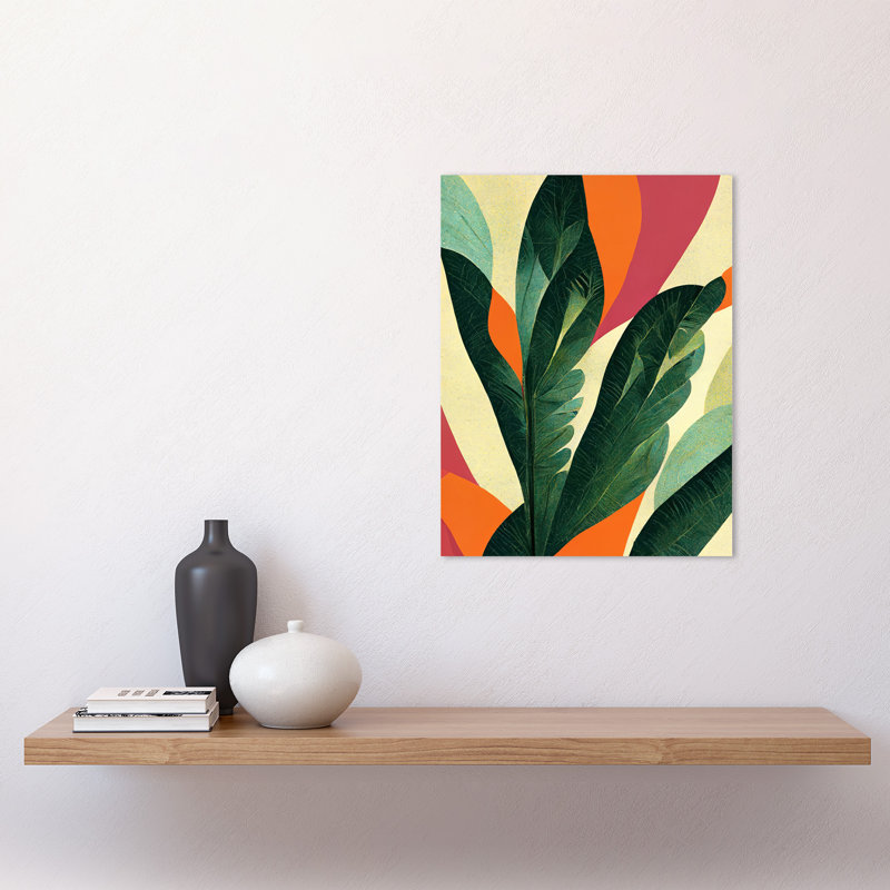 Exotic Tropical Leaves Botanical - Print, Unframed, 40.5cm H x 30.5cm W