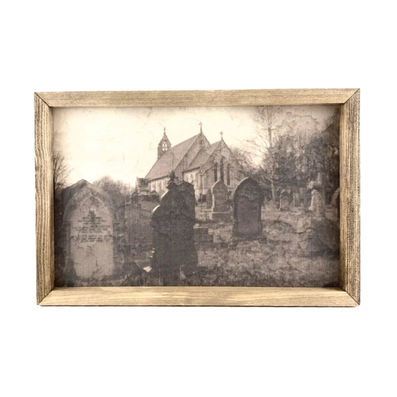 Art encadré d'un cimetière