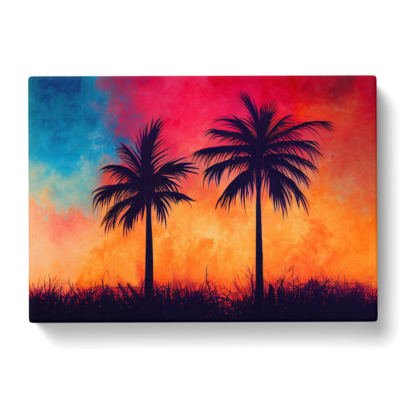 Fearless Palm Trees - Wrapped Canvas, 50cm H x 76cm W x 3cm D
