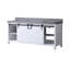 Meuble-lavabo double blanc l 80 po x P 22 po avec comptoir en quartz gris