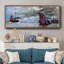 Paysage marin encadré sur toile par Claude Monet-92524004-95450121