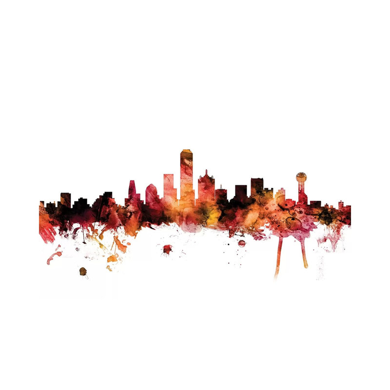 Dallas, Texas Skyline by Michael Tompsett - 1 Piece Wrapped Canvas Wall Art, 30.48 cm H x 45.72 cm W