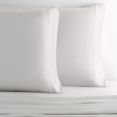 Cariloha Retreat 2-Piece Sateen Pillowcase Set | Lyocell Material | Breathable, Corner Straps, Extra soft & Cooling
