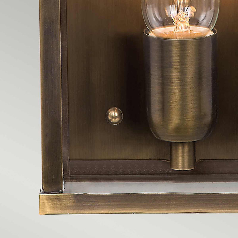 Rohrbach 26cm H Outdoor Wall Lantern, Solid Brass