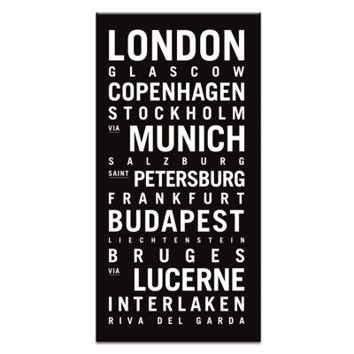 Europe 2 by Tram Scrolls - Wrapped Canvas Print
