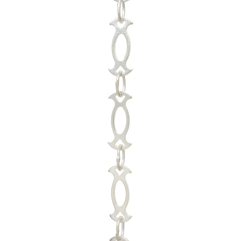 Lustre soudé Motif Link, Argenté mat, H 12 po x l 0,71 po x P 0,08 po