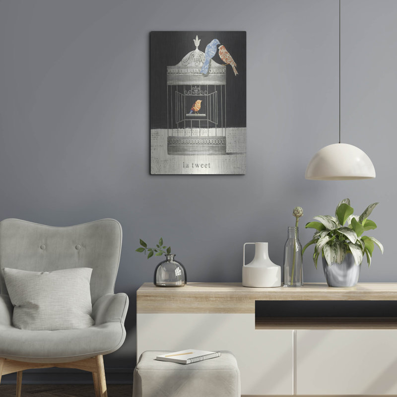 Art mural en métal Winston Porter «La twitt» par Emily Adams, H 24 po x l 16 po