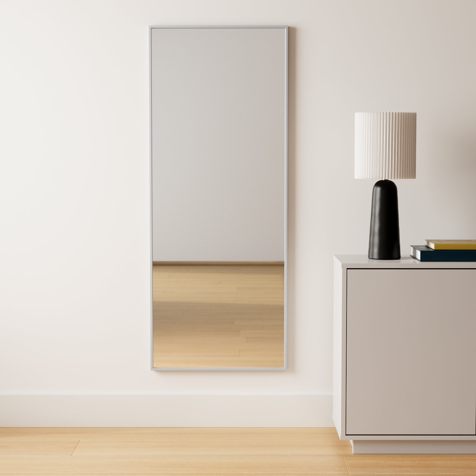 Sabine 36" Accent Mirror, 60" x 24", Silver