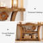 Console en bois massif, table d'entrée à 3 niveaux avec tablettes