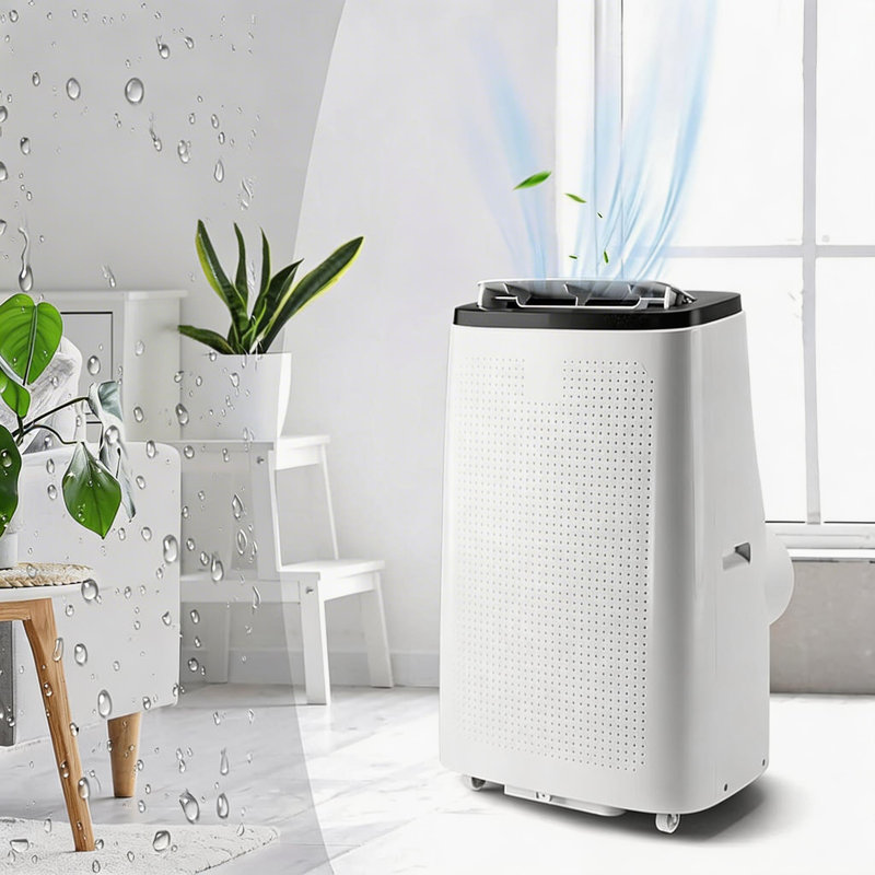 Climatiseurs 3 en 1, avec télécommande, 14 000 BTU, Noir / blanc