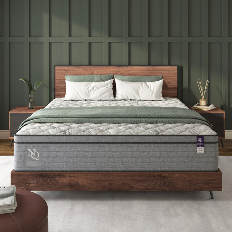 Grand matelas en mousse viscoélastique imprégnée de gel de 10 pouces, - États-Unis, relief, faible transfert de mouvement, eau, convient au cadre de base réglable, gris et blanc, pouces de printemps, compatible avec