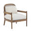 Fauteuil d'appoint Mid-Century moderne de 26,6 po avec dossier en rotin et structure en bois d'hévéa Marindale-129247728