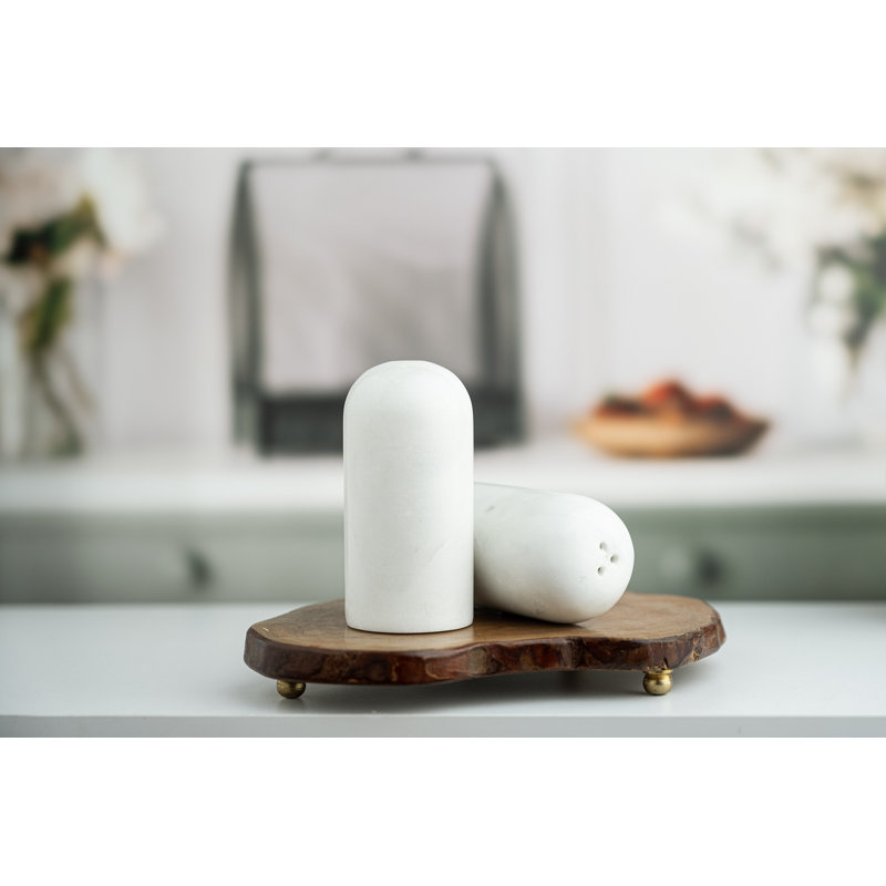 Marble Salt And Pepper Shaker Set
