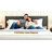 Felisha Solid Wood King Upholstered Bed Frame with Fabric Headboard, Contemporary Modern Upholstered Platform Bed-101270959-101270955