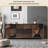 47.24"Simple brown-black solid wood nine-drawer storage cabinet-1434263429