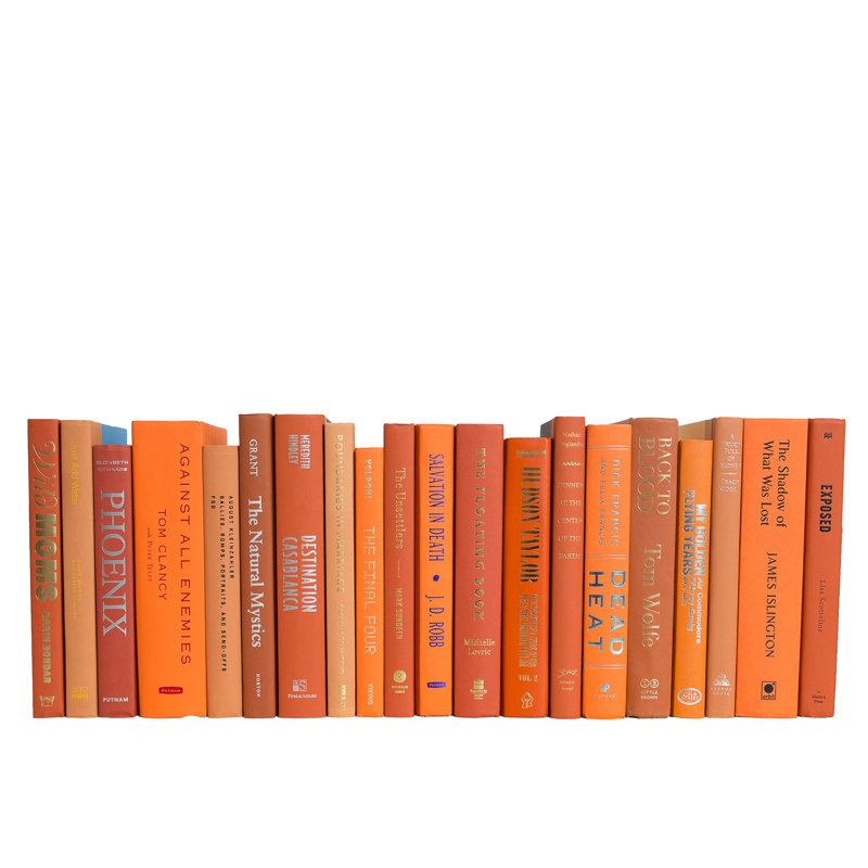 Livres décoratifs - Livres Grove - Livres orange au pied