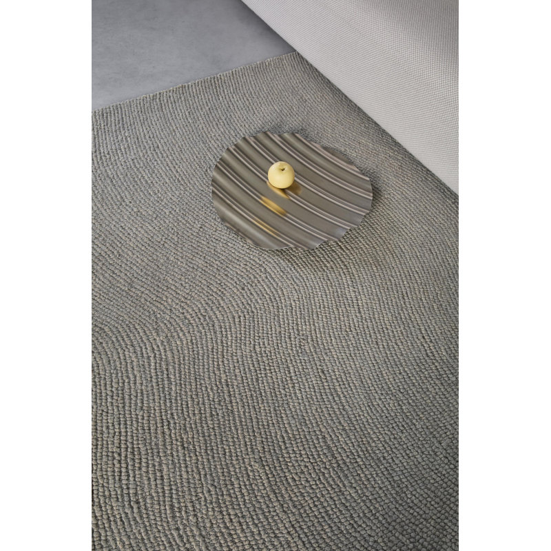 Hand Tufted Wool Area Rug in Pebble, Rectangle 4'7" x 6'7"