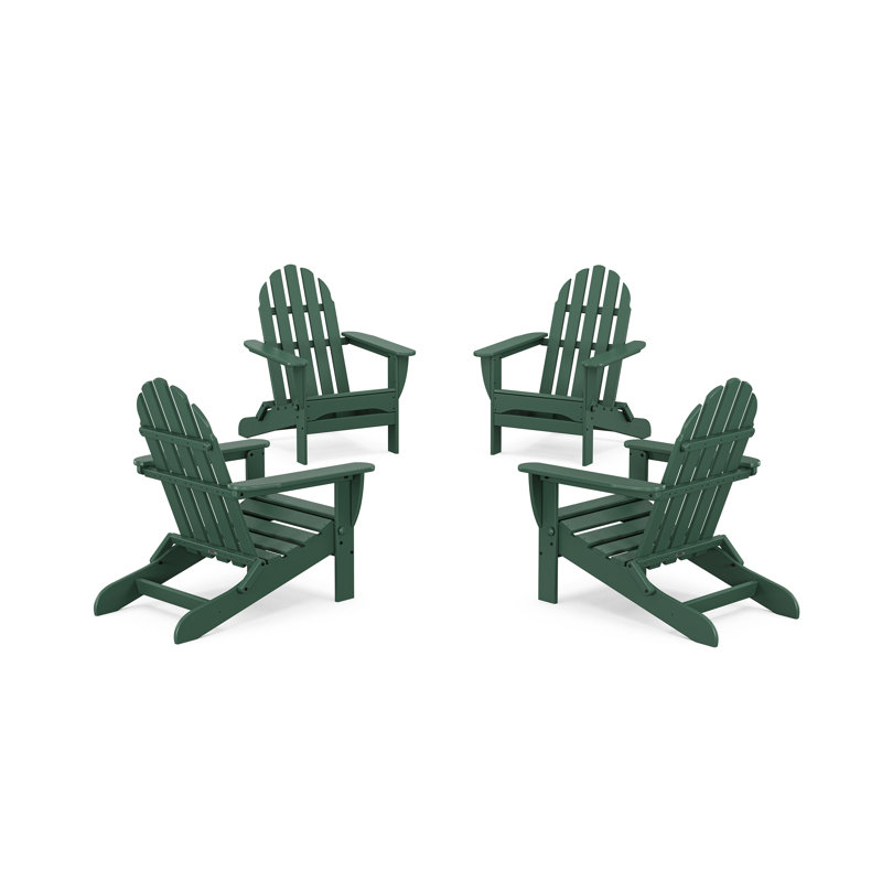 Ensemble de conversation pliable 4 pièces Adirondack Classics Classics, Vert