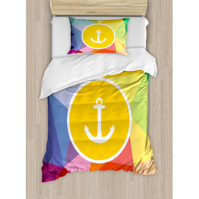 Nautical Coastal Abstract Duvet Cover