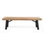 Banc d'extérieur avec panneau à lattes et structure en bois d'acacia, naturel et gris