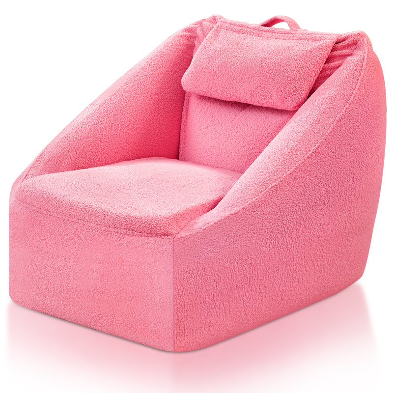 Canapé gonflable Boneless, fauteuil à billes pour adultes, fauteuil à billes confortable, Velours rose foncé