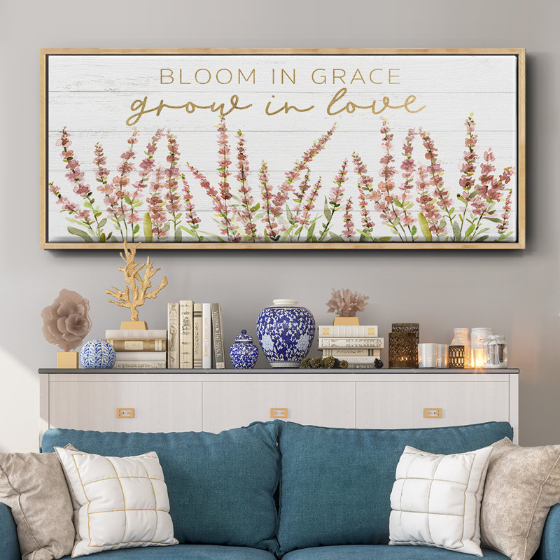 Grow in Love - Toile encadrée, H 20 po x l 50 po