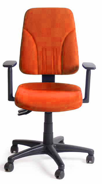 Symple Stuff Polyurethane and Mesh Office Chair, Fixed armrests, Orange