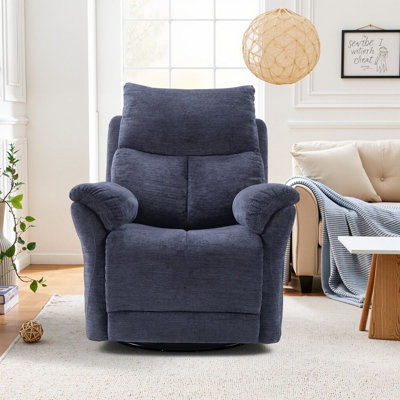 Hawn 33.5'' Wide Modern and Super Soft Swivel and Rocker Manual Recliner Chair