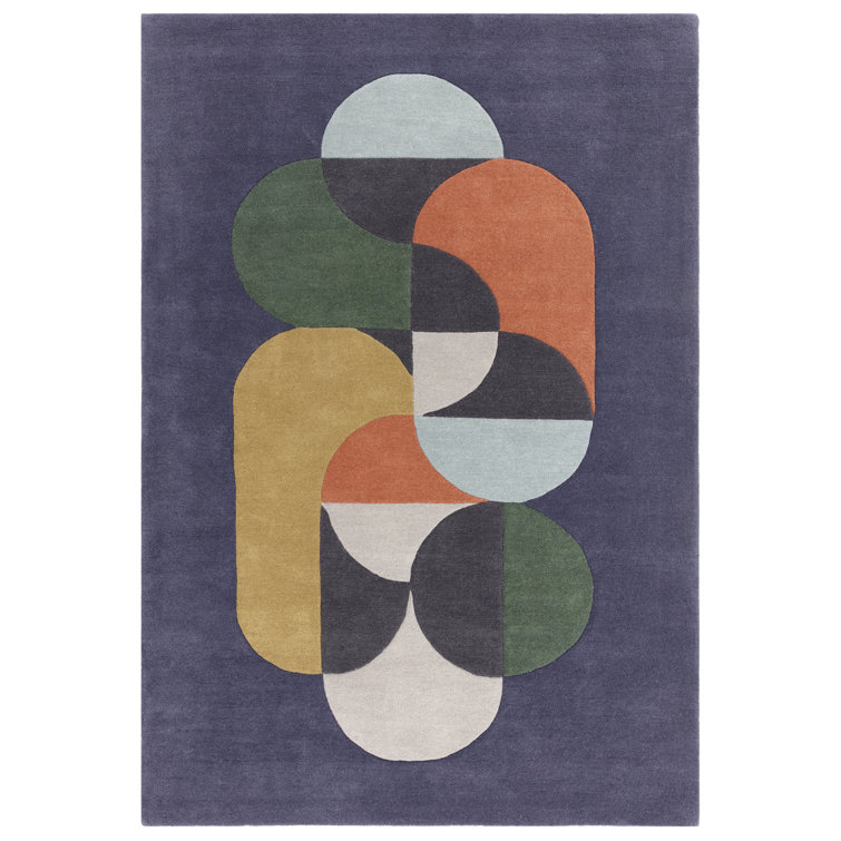 Brinlie Geometric Wool Hand Tufted Area Rug