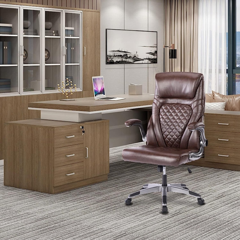 Fauteuil de direction ergonomique Russom, Brun
