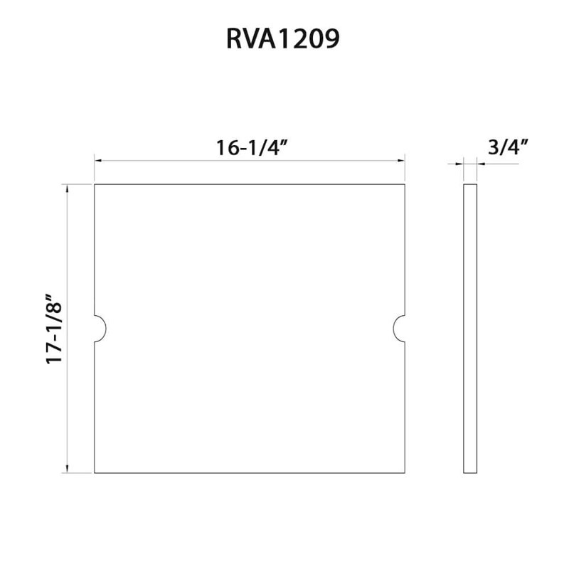 Ruvati Solid Wood Cutting Board Sink Cover for RVH8319 workstation sink, 16.25" L x 17.125" W