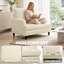 Upholstered Corduroy Armchair-1663064219