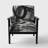 Hamine - Minimalistic Roller II - Velvet Upholstered Mid-Century Accent Arm Chair