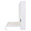 Grand lit escamotable mural avec tablettes supérieures et USB, blanc