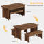 Ensemble de table de salle à manger rectangulaire pour 4 à 6 personnes, ensemble de 3 tables de cuisine