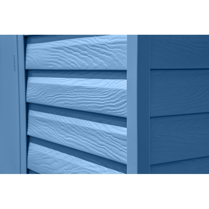 6 ft. x 7 ft. Blue Grey Galvanized Steel Storage Shed