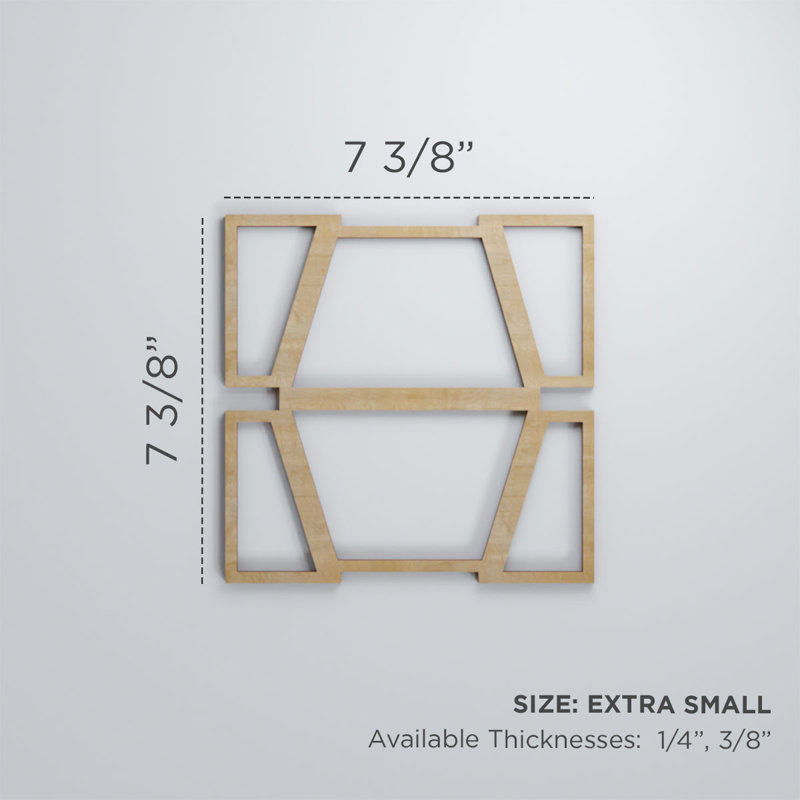 Panneaux muraux en bois Greeley, Noyer, H 11 3/8 po x l 11 3/8 po x P 3/8 po