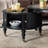 Retro Solid Wood Coffee Table with Wheels