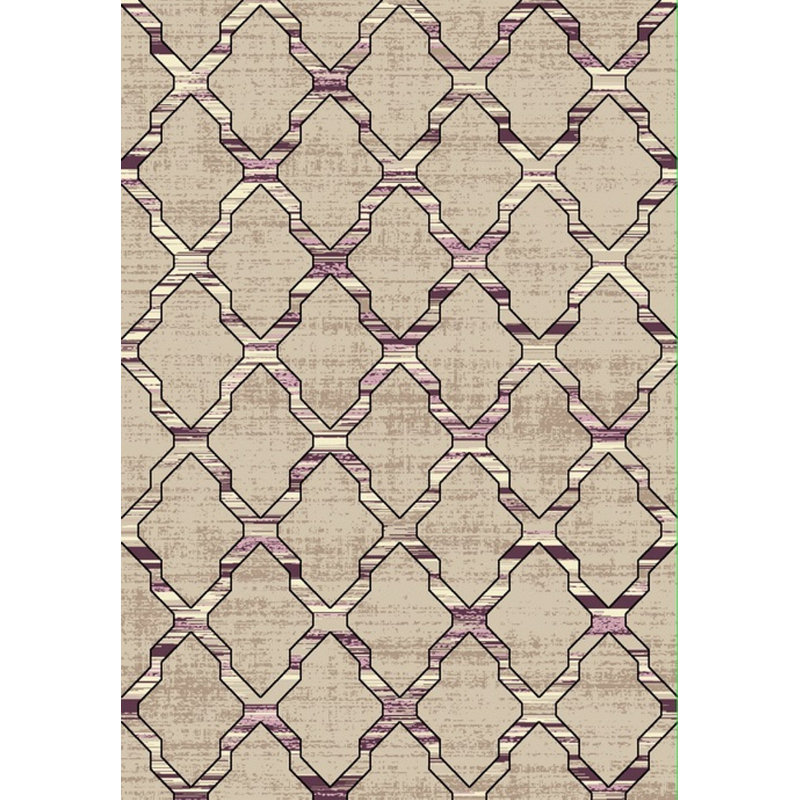 Tapis décoratif crème à motif géométrique touffeté Kitty, Rectangulaire 3 pi 11 po x 5 pi 11 po