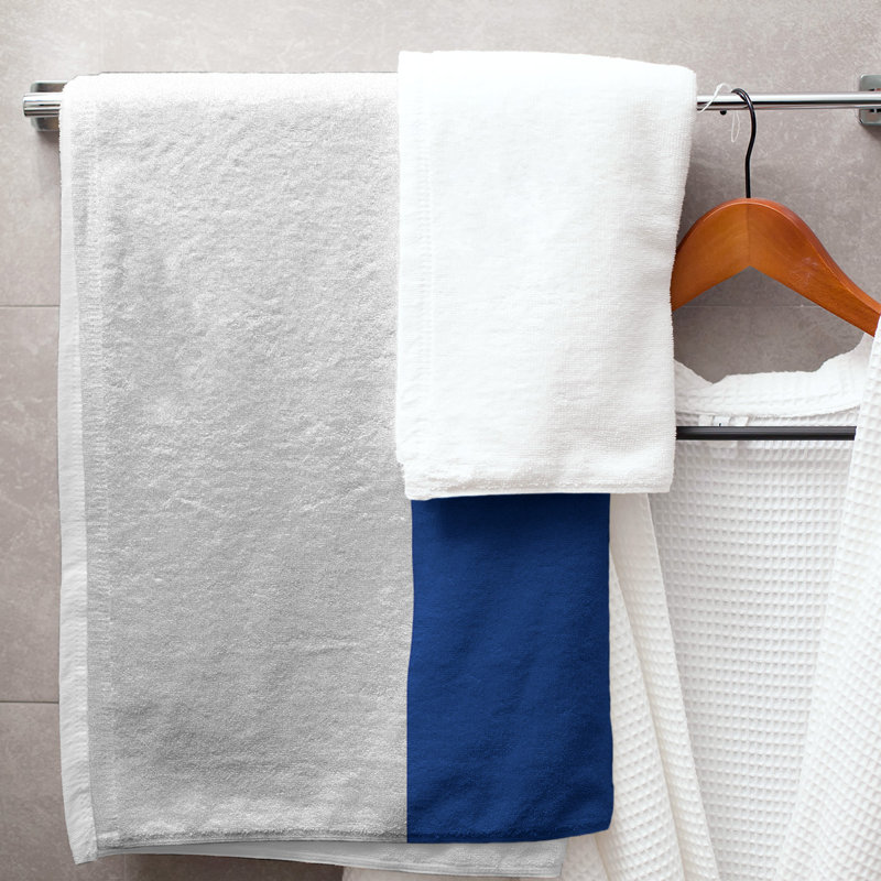 Bath Towel, Home White / Blue
