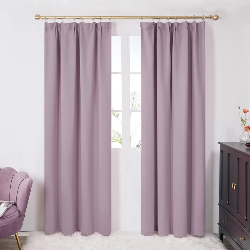 Pritha Blackout Curtain Pair, 55cm Width x 180cm Drop