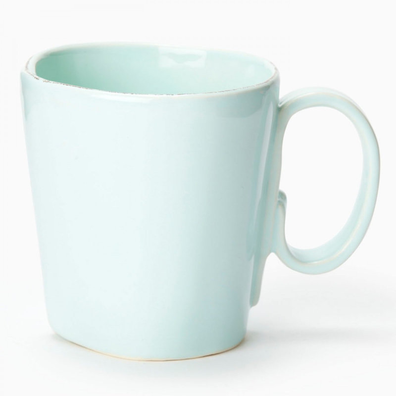 Lastra Stoneware Coffee Mug, Aqua