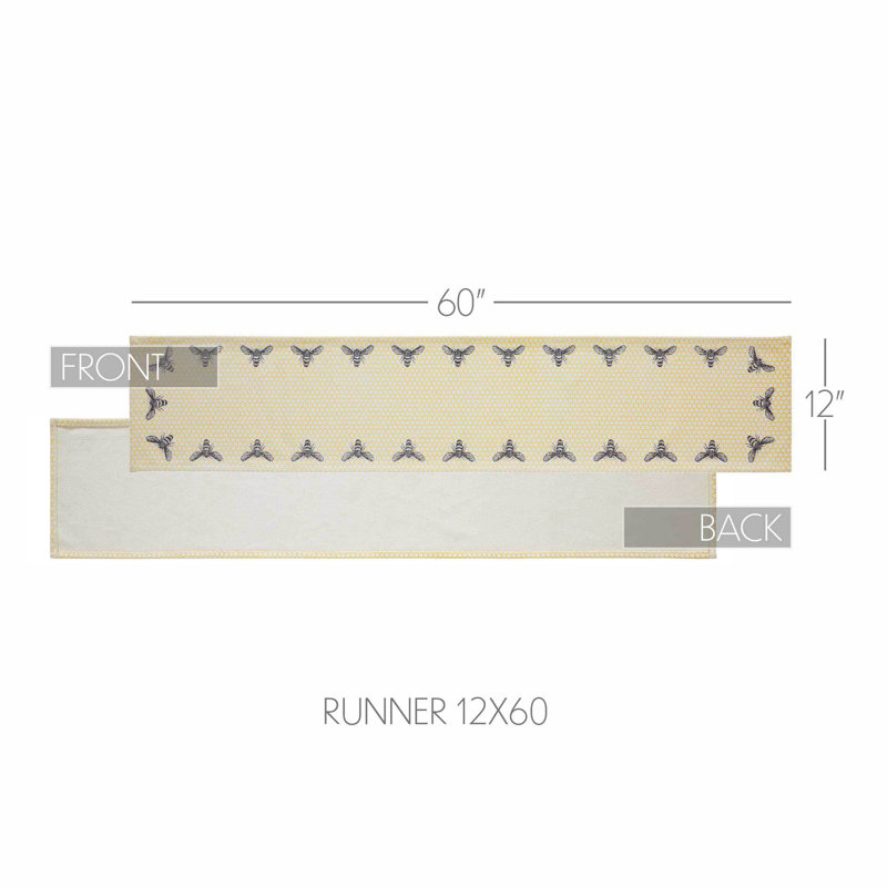 Buzzy Bees Runner 8x24, 60" x 12"